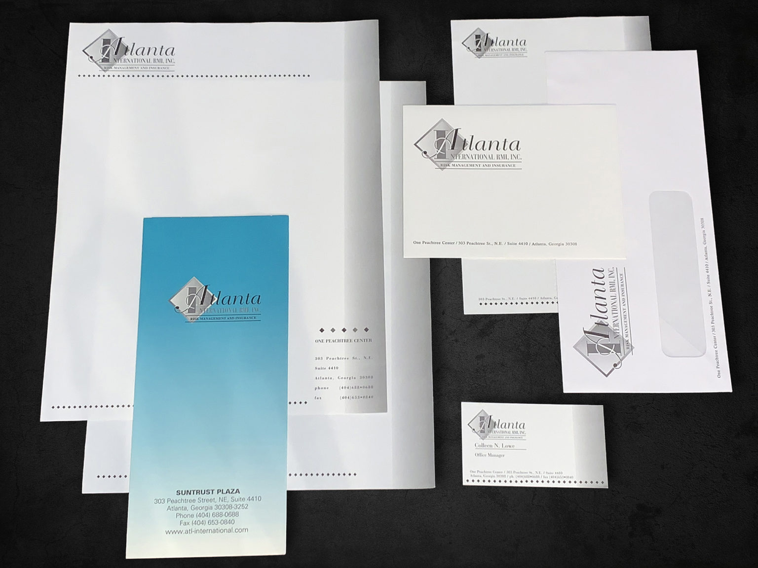 Atlanta International RMI Corporate Identity and Letterhead • Designed by: Designs In Motion, Inc.