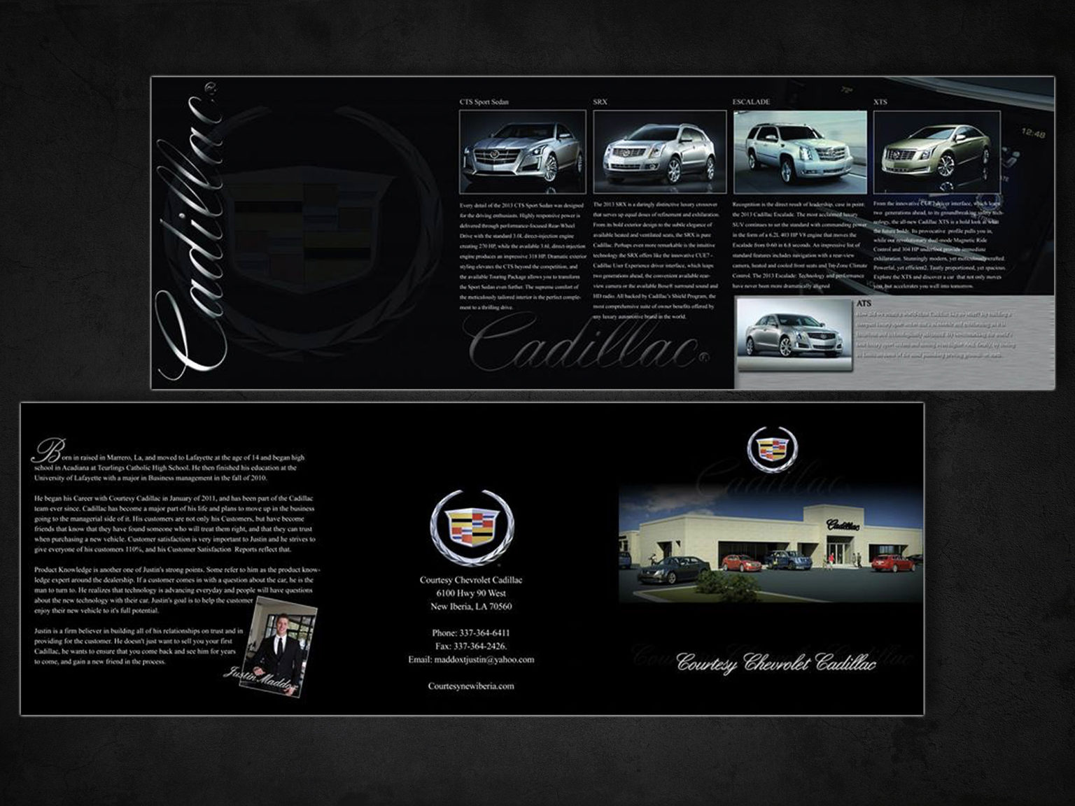 Courtesy Chevolet Cadillac Marketing Brochure • Designed by: Designs In Motion, Inc.