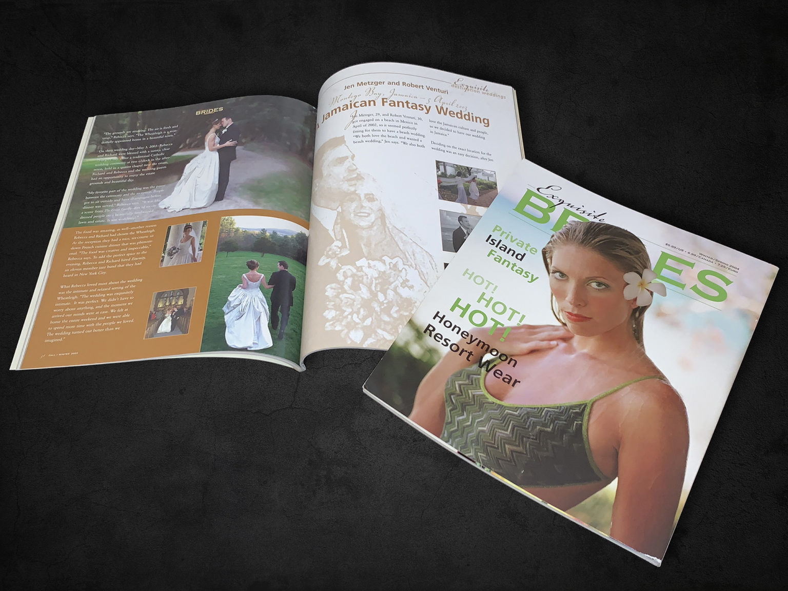 Exquisite Brides & Weddings Magazine Spread and Backcover • Designed by: Designs In Motion, Inc.